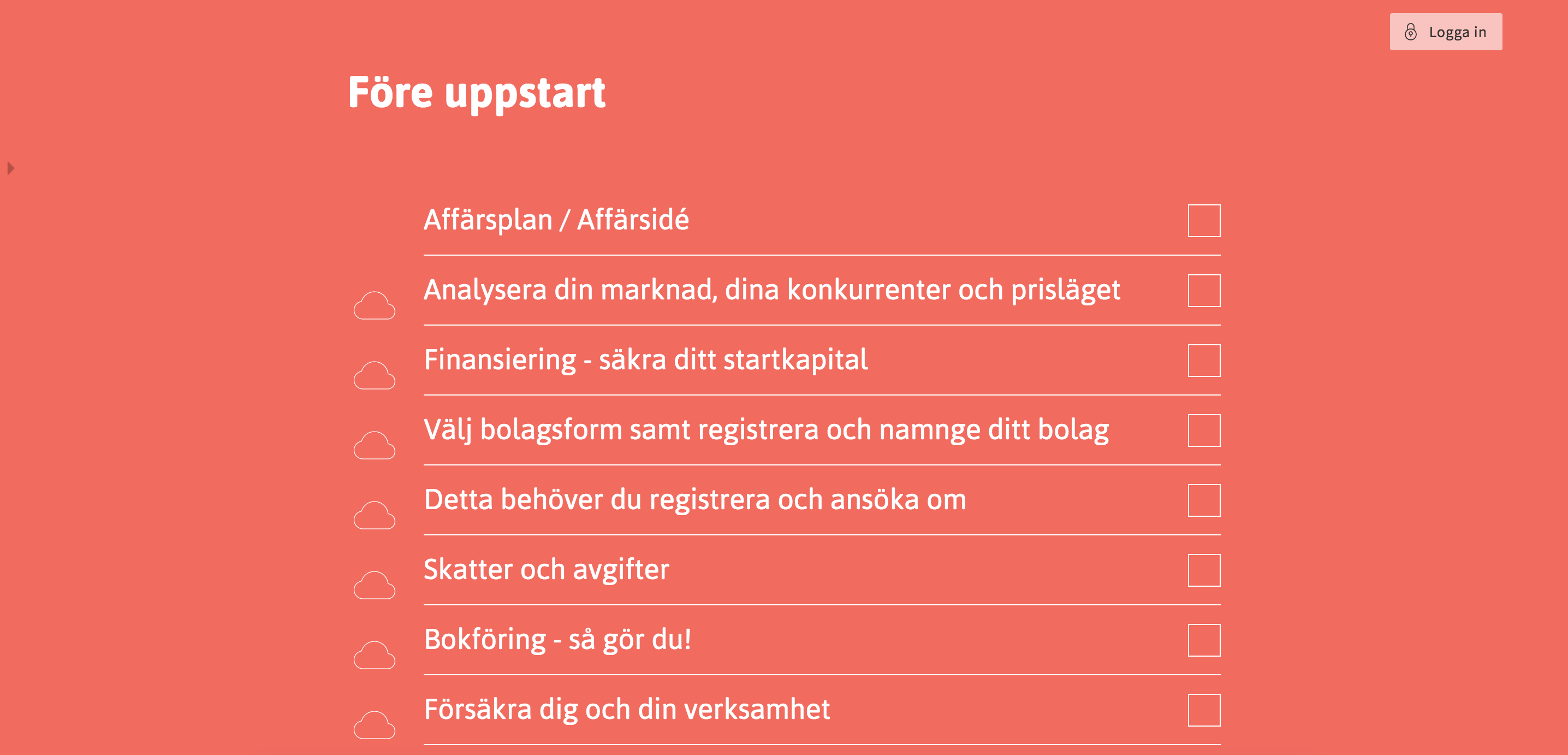 checklista starta foretag nystartad